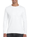 Gildan Mens Softstyle Long Sleeve T-Shirt, XL, White