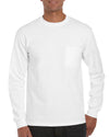 Gildan Mens Ultra Cotton Long Sleeve T-Shirt with Pocket