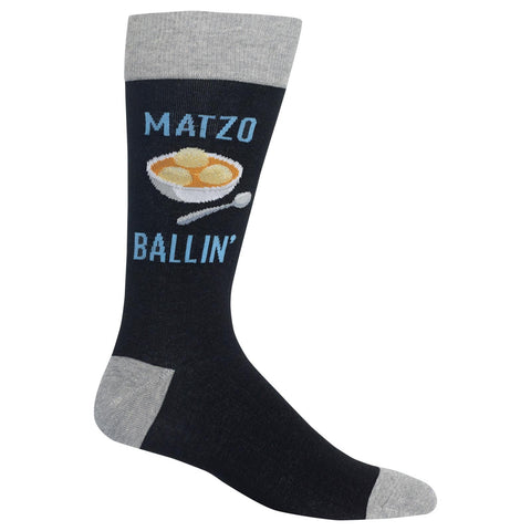Hot Sox Mens Matzo Ballin Crew Socks