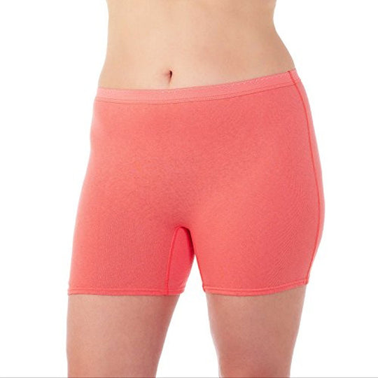 Fruit of the Loom Fit for Me Women`s 4pk Cotton Assorted Boxer Briefs