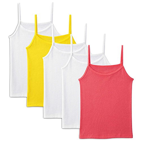 Fruit of the Loom Girls` 5pk Cotton Assorted Cami