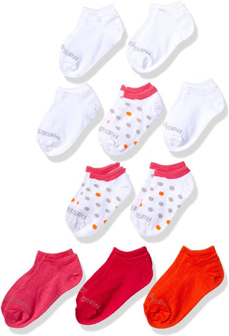 Fruit Of The Loom Girls 10 Pack Everyday Soft No Show Socks