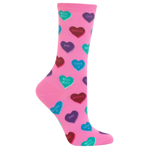Hot Sox Womens Heart Candy Crew Socks