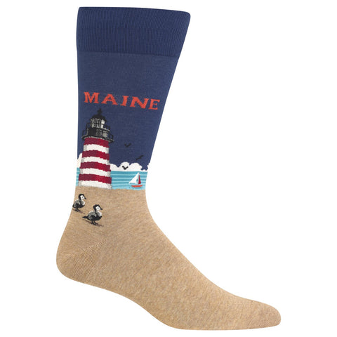 Hot Sox Mens Maine Crew Socks