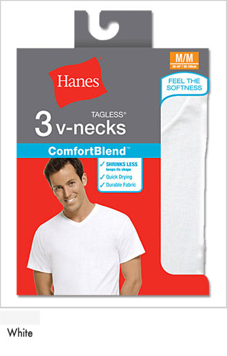Hanes Men's ComfortBlend V-Neck Undershirt 3-Pack