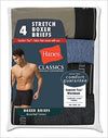 Hanes Classics Men’s Stretch Boxer Briefs With Comfort Flex Waistband 4 Pack