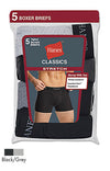 Hanes Men's Classics Stretch Fit Trunk, Black/Grey 4-Pack