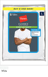 Hanes Classics Men's Traditional Fit ComfortSoft TAGLESS Crewneck Undershirt 6-Pack