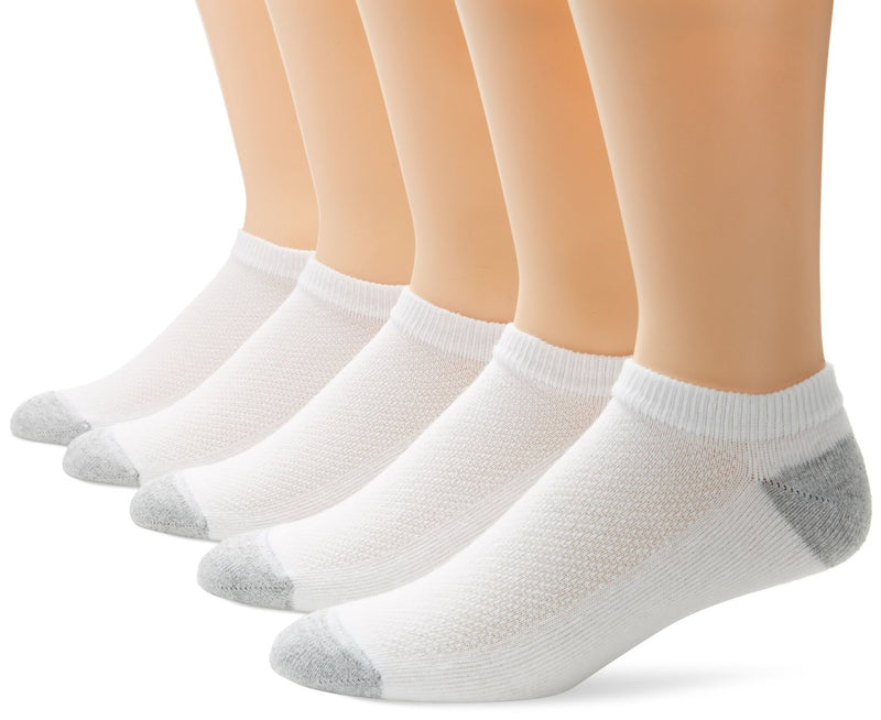 Hanes Men`s Ultimate X-Temp No Show Socks - White 5-Pack
