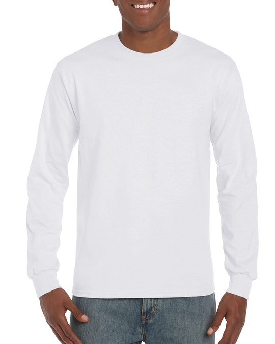 Gildan Mens Hammer Long Sleeve T-Shirt, XL, White