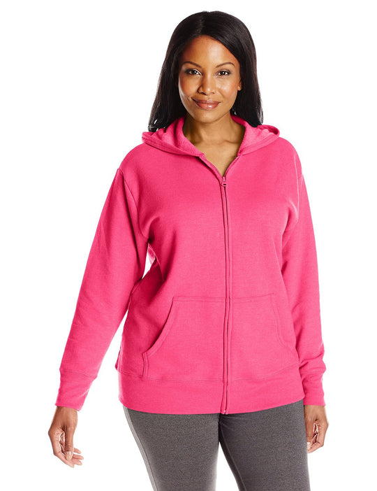 Just My Size Women`s ComfortSoft EcoSmart Fleece Full-Zip Hoodie