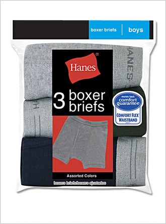 Hanes Boys Boxer Briefs 3 Pack