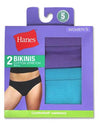 Hanes Women's Cotton Stretch Bikinis 2-Pack