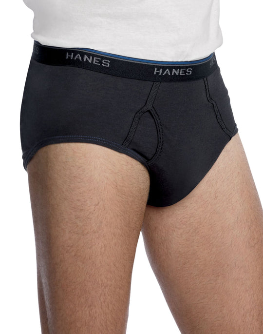 Hanes Men's TAGLESS ComfortBlend Dyed Brief with Comfort Flex Waistband 4-Pack