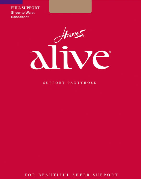 Hanes Alive Full Support Sheer to Waist Pantyhose