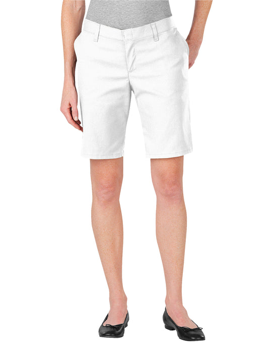 Dickies Womens 9" Relaxed Fit Flat Front Shorts