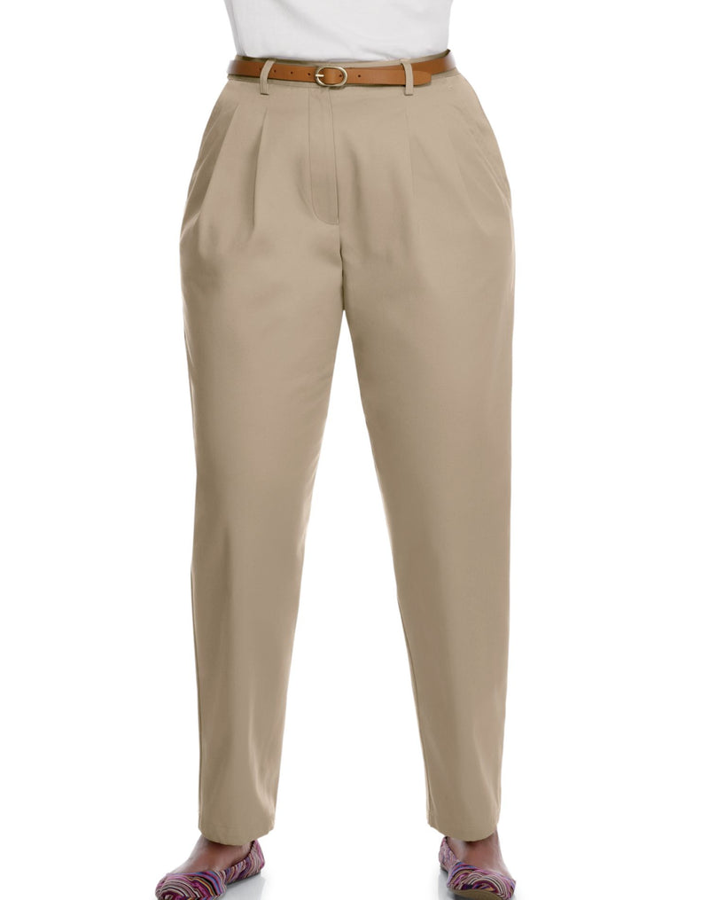 Just My Size Pleat Front Twill Pants, Average