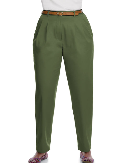 Just My Size Pleat Front Twill Pants, Average