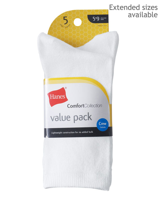 Hanes Women`s Comfort Collection Liner Socks 5-Pack