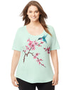 Just My Size Women`s Plus-Size Short-Sleeve Scoop-Neck Graphic T-Shirt