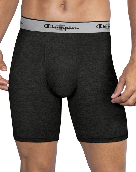 Champion Men`s Performance Stretch Long Boxer Brief 2-Pack
