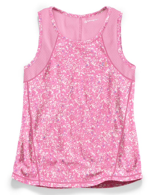 Champion Little Girls Tank With Printed Mesh
