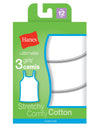 Hanes Girls Ultimate TAGLESS 3-Pack Cotton Stretch Cami