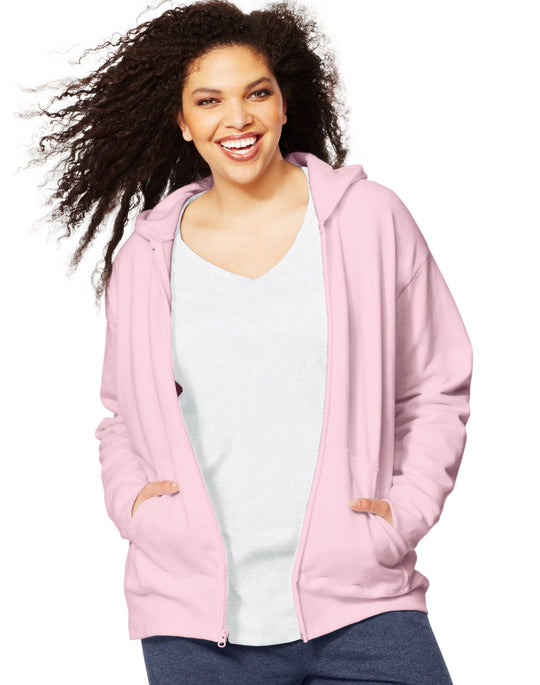 Just My Size Women`s ComfortSoft EcoSmart Fleece Full-Zip Hoodie