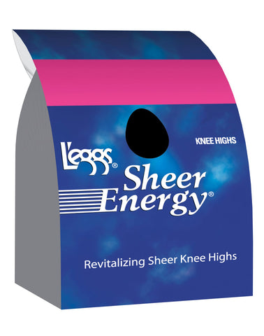 Leggs Womens  Sheer Energy 5-Pack Knee Highs, Sheer Toe