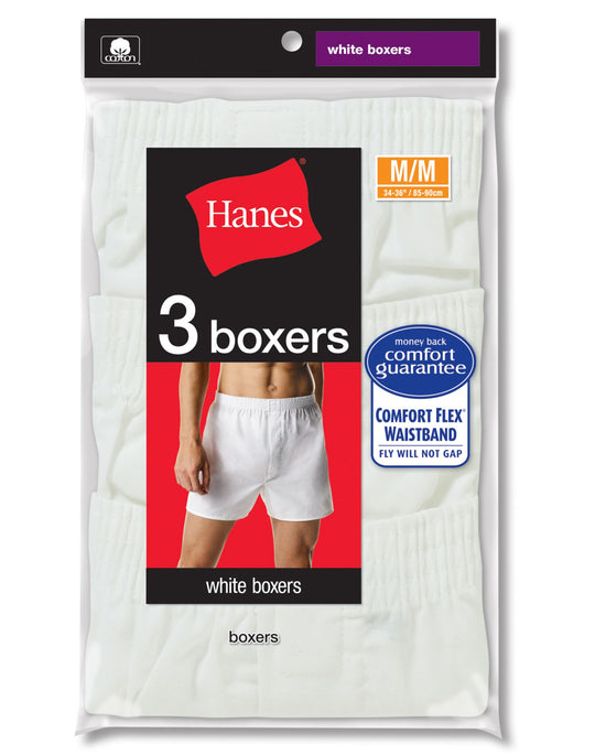Hanes Full-Cut Woven Boxers 3 Pack