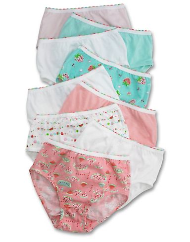 Hanes Girls' No Ride Up Cotton Colored Briefs 9 Pack
