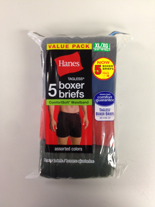 Hanes Men's TAGLESS Boxer Briefs with ComfortSoft Waistband 5-Pack