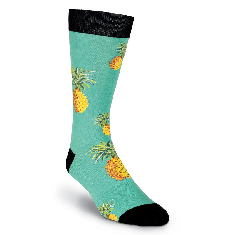 K. Bell Mens Pineapple Crew Socks