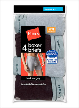 Hanes Men's Boxer Briefs 4 Pack