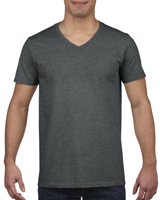 Gildan Mens Softstyle V-Neck T-Shirt, XL, Navy