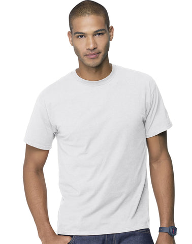Hanes ComfortBlend Men`s Fashion Short Sleeve Tee, W8955, S, White