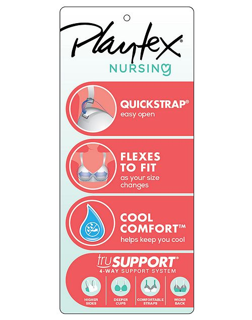 Playtex Secrets Women`s Seamless Wirefree Nursing Bra with X-Temp™ Cooling