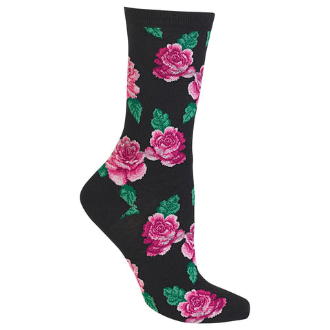Hot Sox Womens Rose Print Sock