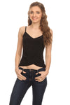 Womens Ruched Sweetheart Neckline Padded Sleeveless Tank Top