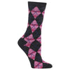Hot Sox Womens Texture Argyle Socks