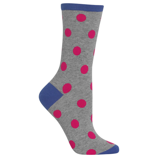Hot Sox Womens Originals Large Polka Dot Crew Sock
