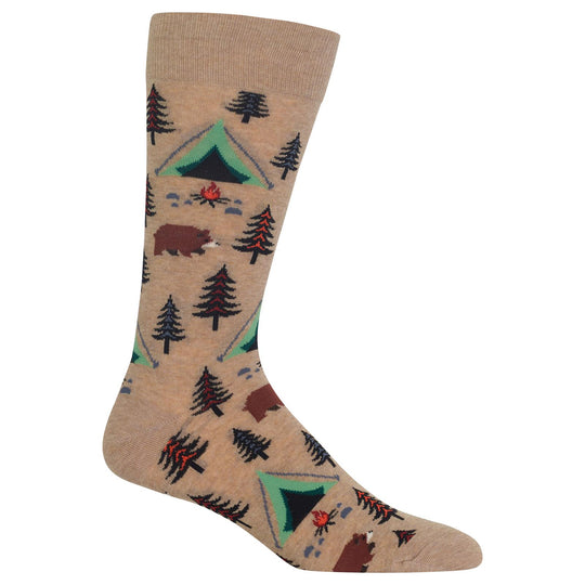 Hot Sox Mens Bear Tent Socks