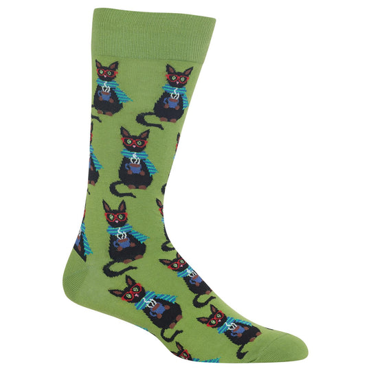 Hot Sox Mens Coffee Cat Socks