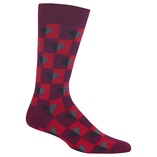 Hot Sox Mens Half Hearts Socks