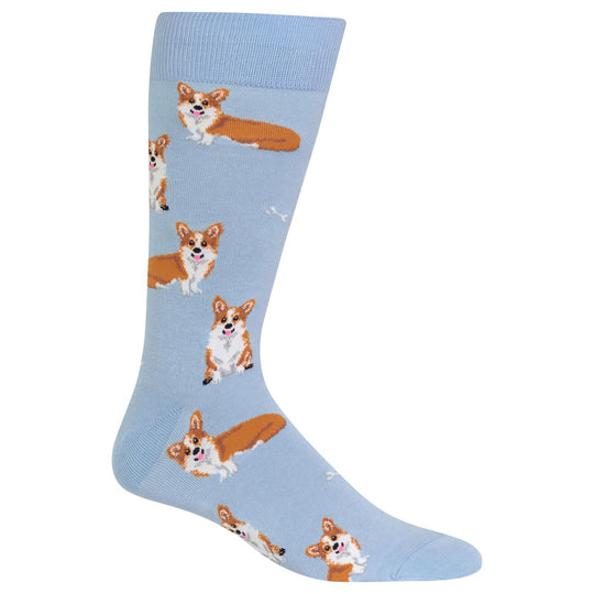 Hot Sox Mens Corgi Crew Socks