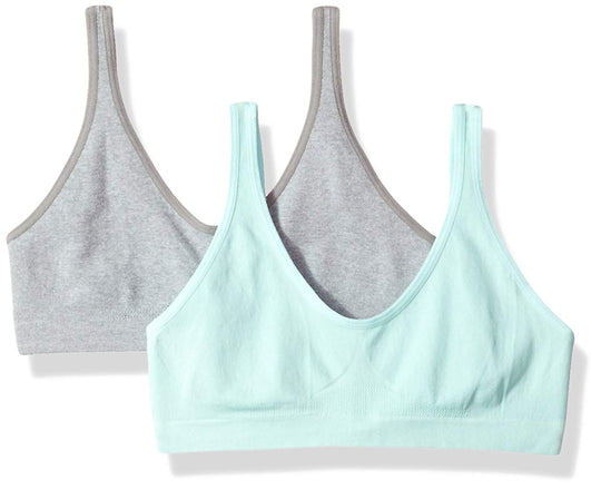 Hanes Girls` Cozy Seamless 2-Pack Wirefree Bra