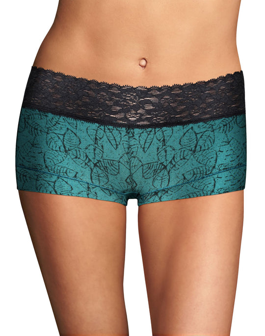 Maidenform Women`s Cotton Dream Boyshort with Lace