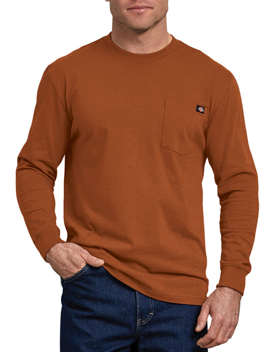 Dickies Mens Long-Sleeve Heavyweight Crew-Neck T-Shirt