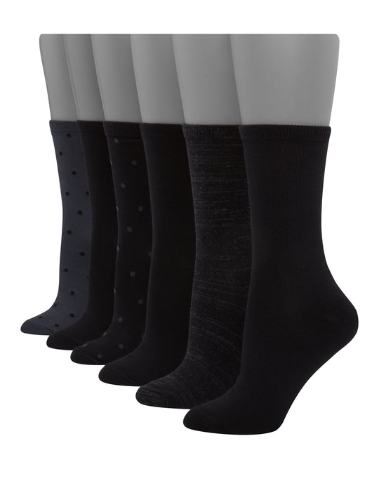 Hanes Women's ComfortSoft® Crew Socks, 6-Pack