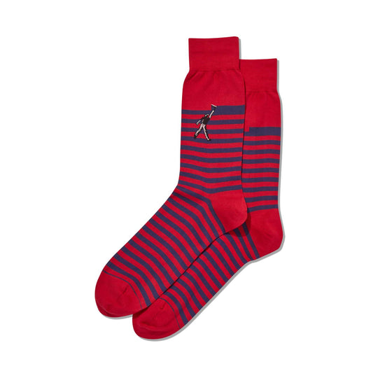 Hot Sox Mens Stripe Painter Crew Socks